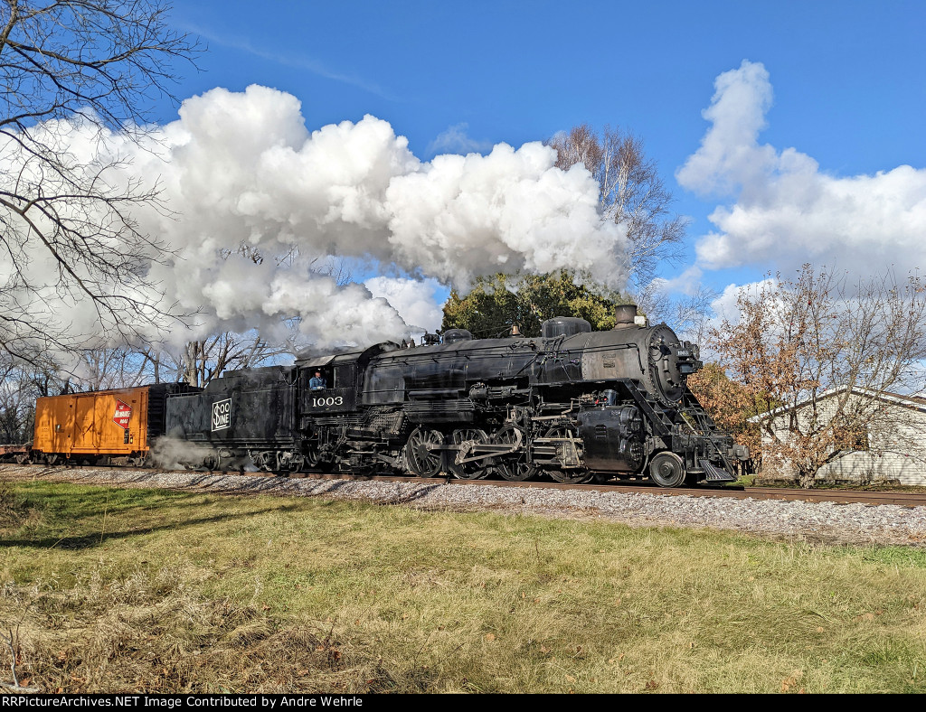 Steam train rolling